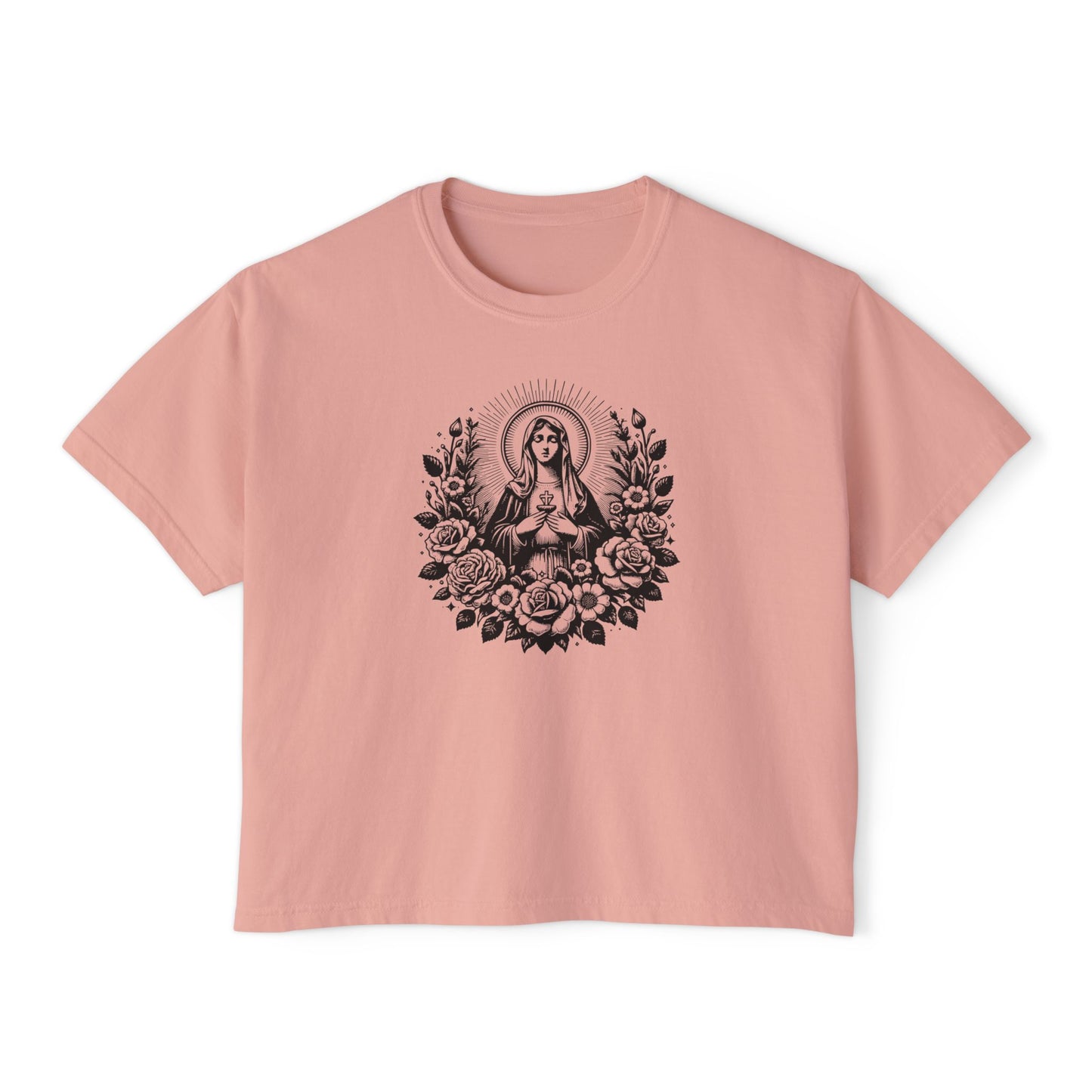 Womens Virgen Mary Boxy Shirt